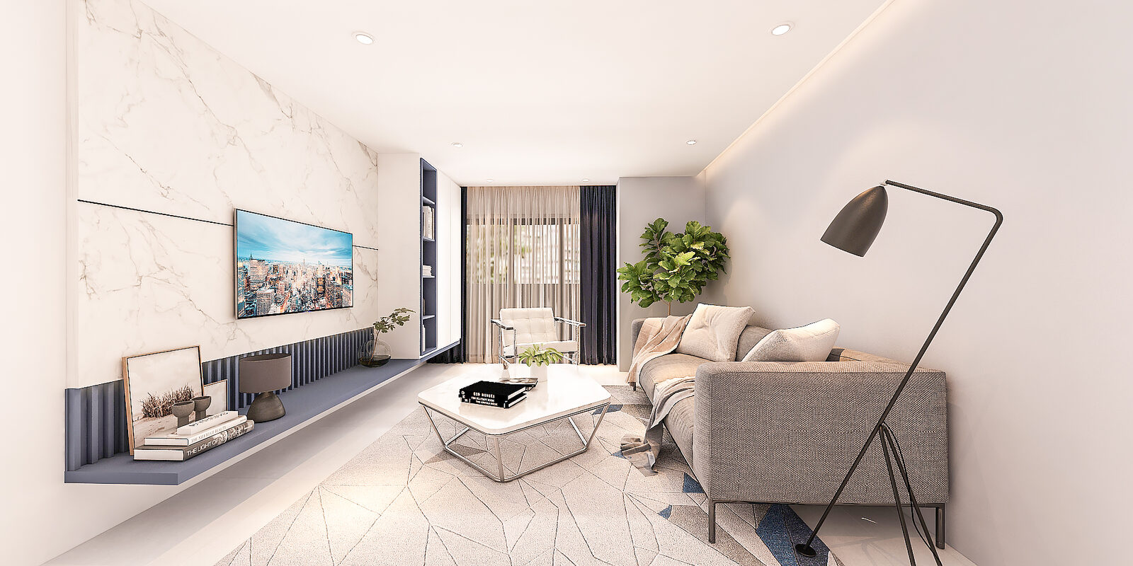 Minimalist Home & Me completed living room project